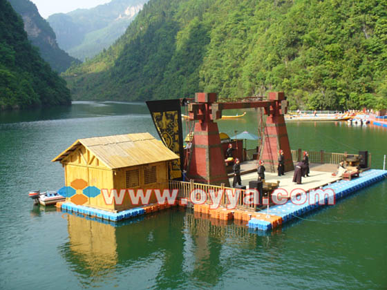 Show stages in Three Gorges of Yangtze River